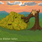 Herbst, die Blätter fallen